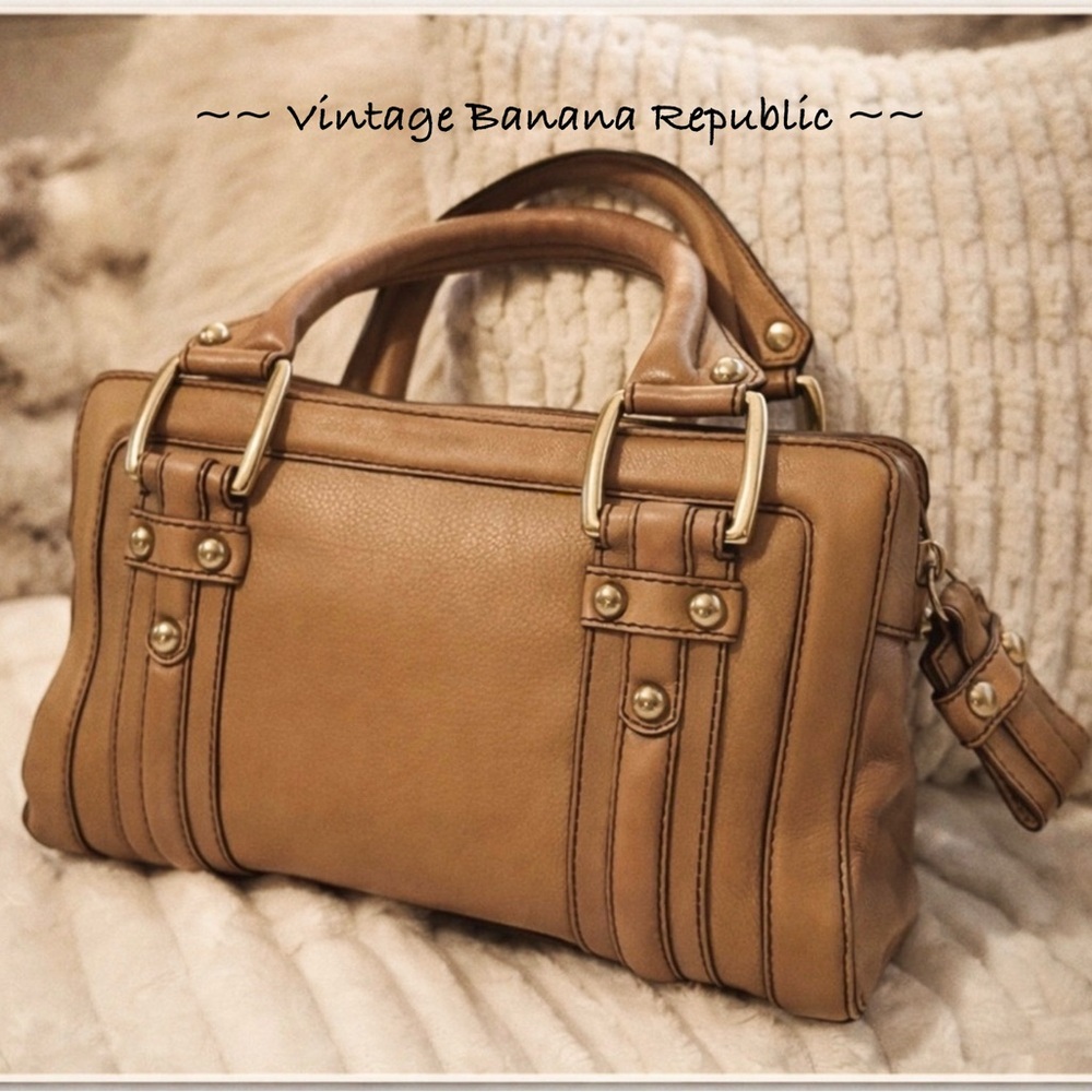 Vintage Banana Republic Camel Leather Satchel | Style 546453 | 2008 |
